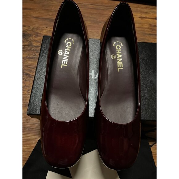 Chanel Patent Leather Ballet Shoes Flat Rare Vintage 41 EUR 11 US New In Box - Picture 8 of 16